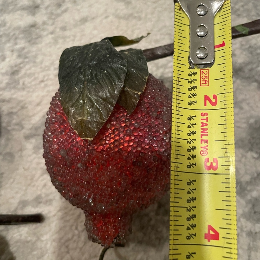 Artificial Beaded Fake Faux Fruit Sugared Lot of 5 . Vintage pears, pomegranate - Picture 6 of 10
